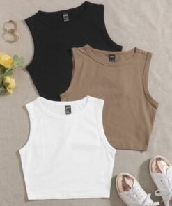 3 PCS Round Neck Tank Top